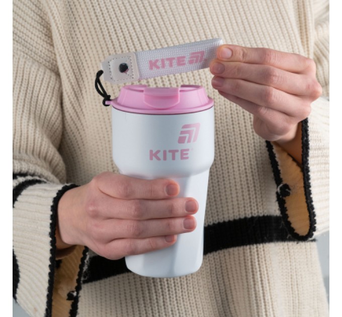 Kite Термокружка Kite 450 мл біло-рожева (K25-1220-3)