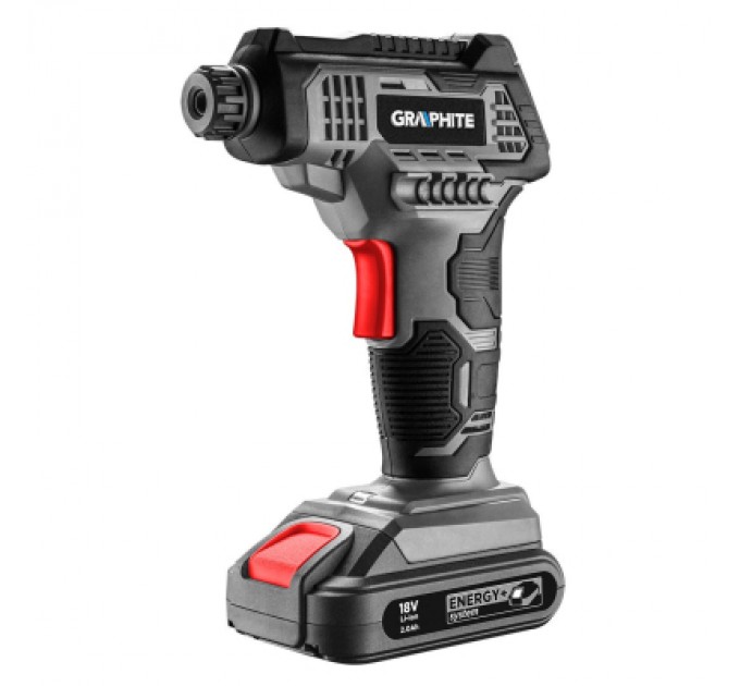 Graphite Автомобільний компресор Graphite Energy+ 18V, 7бар (без АКБ та ЗП) (58G041)