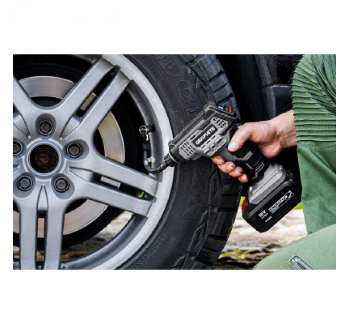 Graphite Автомобільний компресор Graphite Energy+ 18V, 7бар (без АКБ та ЗП) (58G041)