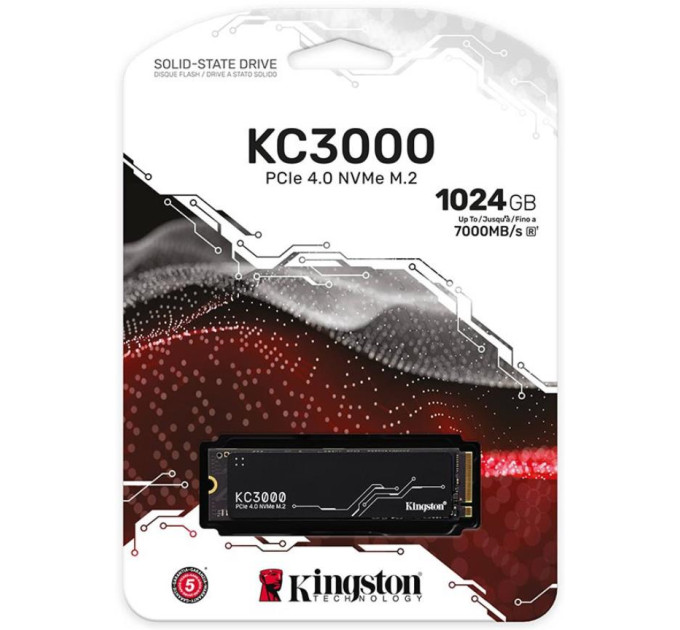 Kingston Накопичувач SSD M.2 2280 1TB Kingston (SKC3000S/1024G)