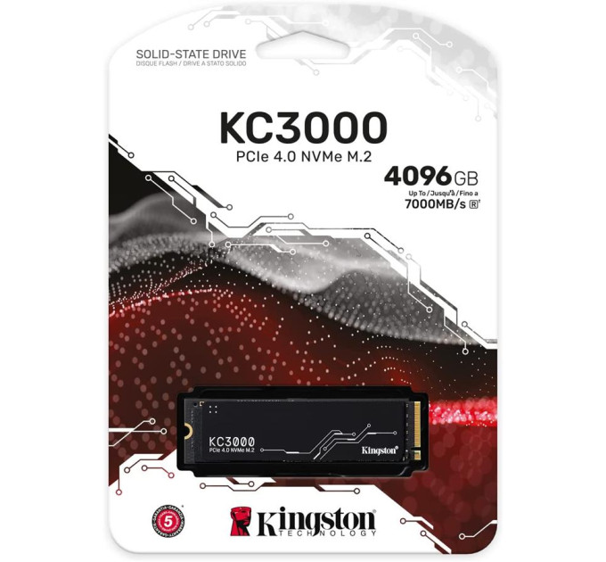 Kingston Накопичувач SSD M.2 2280 4TB Kingston (SKC3000D/4096G)