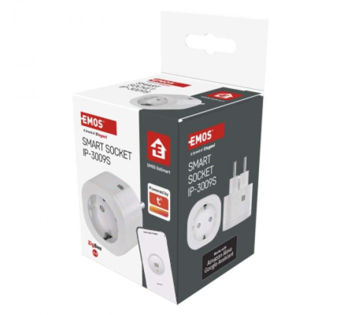 EMOS Розумна розетка WIFI P5533 GoSmart, ZigBee 3.0, IP44 EMOS (P5533)