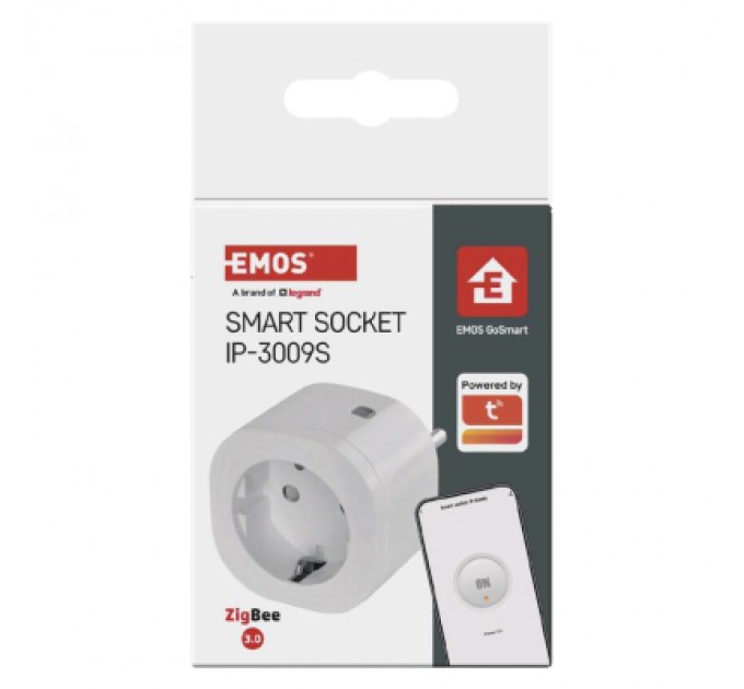 EMOS Розумна розетка WIFI P5533 GoSmart, ZigBee 3.0, IP44 EMOS (P5533)