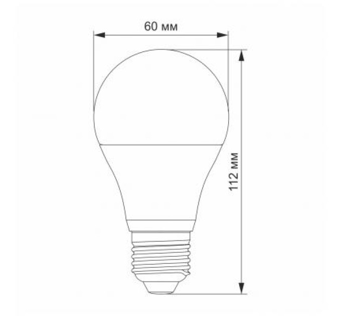 Videx Лампочка Videx A60e 9W E27 3000K 220V (VL-A60e-09273)