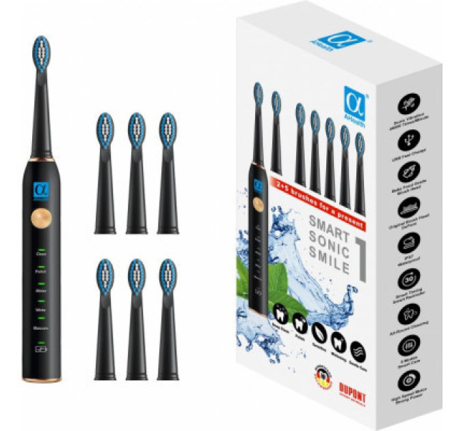 AHealth Електрична зубна щітка AHealth SMART SONIC SMILE 1 black (AHsss1b)