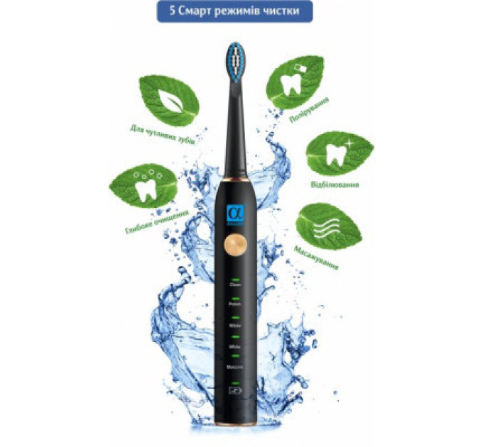 AHealth Електрична зубна щітка AHealth SMART SONIC SMILE 1 black (AHsss1b)
