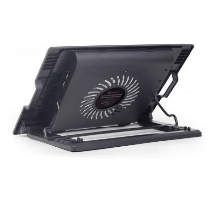 Gembird Підставка до ноутбука Gembird до 17", 1x150 mm fan, black (NBS-1F17T-01)