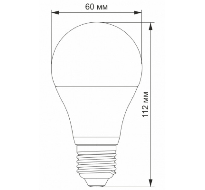 TITANUM Лампочка TITANUM A60 12W E27 3000K (TLA6012273)