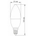 TITANUM Лампочка TITANUM C37 6W E14 3000K (TLС3706143)