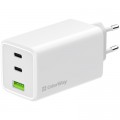 ColorWay Зарядний пристрій ColorWay C101B GaN Mini 100W PD PPS 2xUSB-C + USB-A white (CW-CHS061PD-WT)