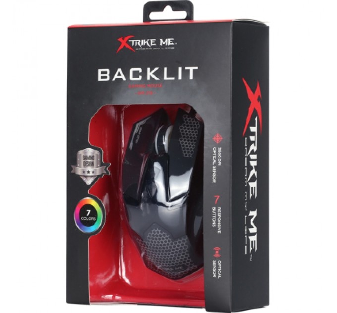 Xtrike ME Мишка Xtrike ME GM-216 RGB USB Black (GM-216)