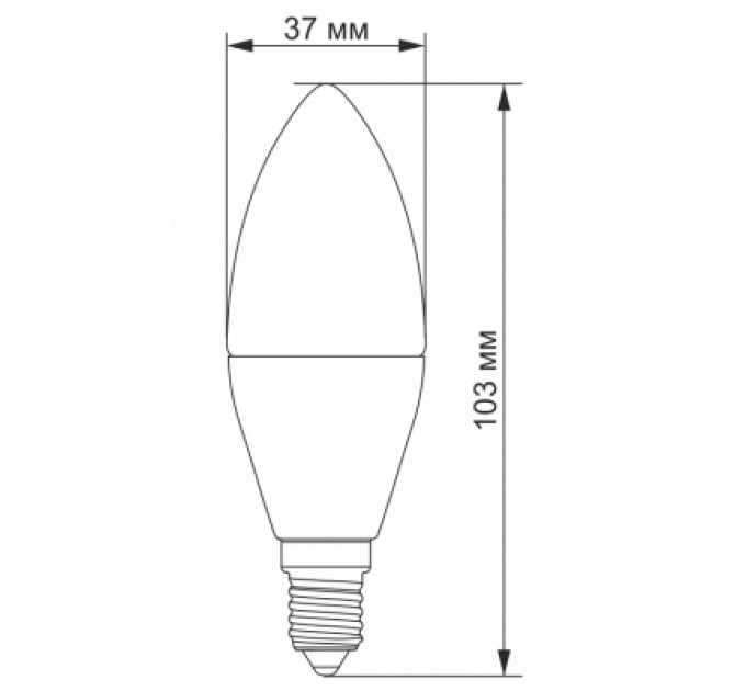 Videx Лампочка Videx LED C37e 7W E14 4100K (VL-C37e-07144)