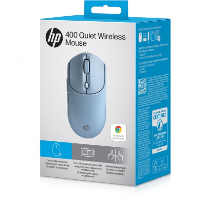 HP Мишка HP 400 Quiet Wireless/Bluetooth Blue (AZ7B4AA)