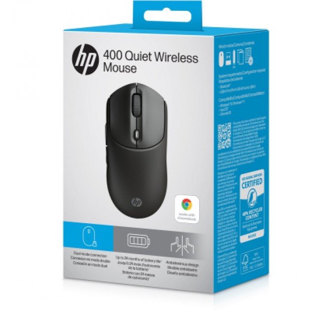 HP Мишка HP 400 Quiet Wireless/Bluetooth Black (AZ7B2AA)