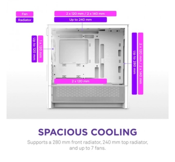 NZXT Корпус NZXT H3 Flow All White (CC-H31FW-01)