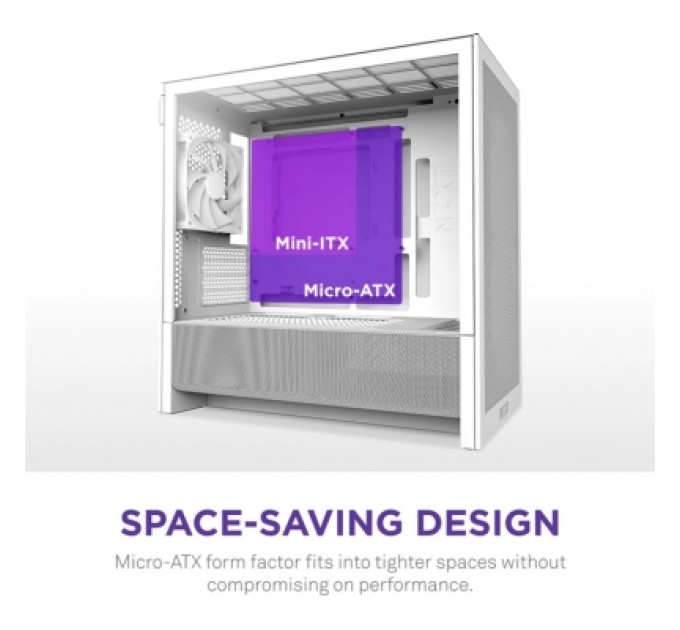NZXT Корпус NZXT H3 Flow All White (CC-H31FW-01)