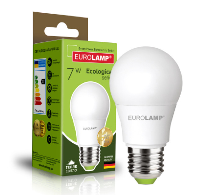 Eurolamp Лампочка Eurolamp LED А50 7W E27 3000K 220V (LED-A50-07273(P))