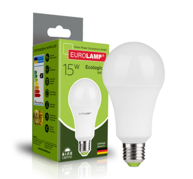 Eurolamp Лампочка Eurolamp LED А70 15W E27 4000K 220V (LED-A70-15274(P))