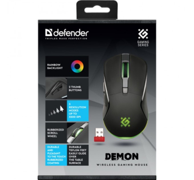 Defender Мишка Defender Demon GM534 Wireless Black (52534)