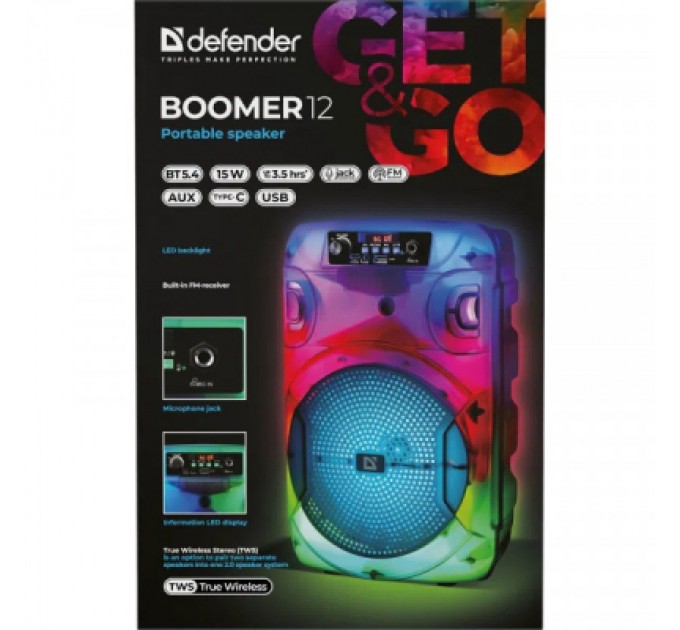 Defender Акустична система Defender Boomer 12 (65412)