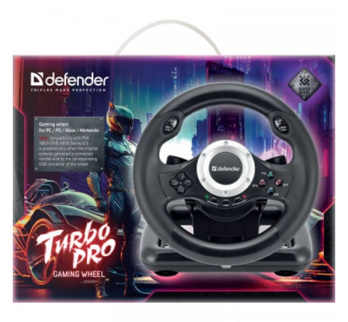 Defender Кермо Defender Turbo Pro for PC/PS3/PS4/Xbox USB (64291)