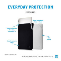 Чохол до ноутбука HP 14" Reversible Protective Blk/Slv Sleeve (2F2J1AA)