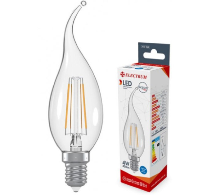 Electrum Лампочка Electrum C37 4W GL LC- 4F Е14 4000K (A-LC-1367)