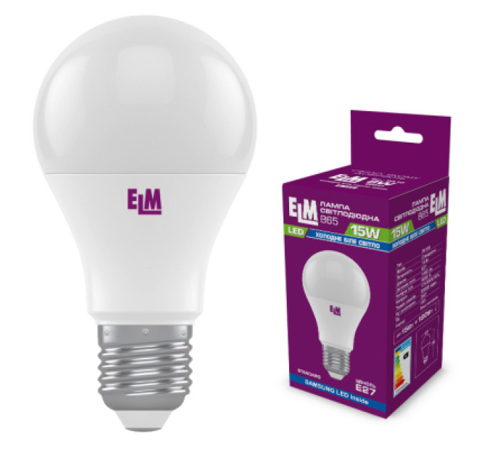ELM Лампочка ELM B65 15W PA10S E27 4000K (18-0194)