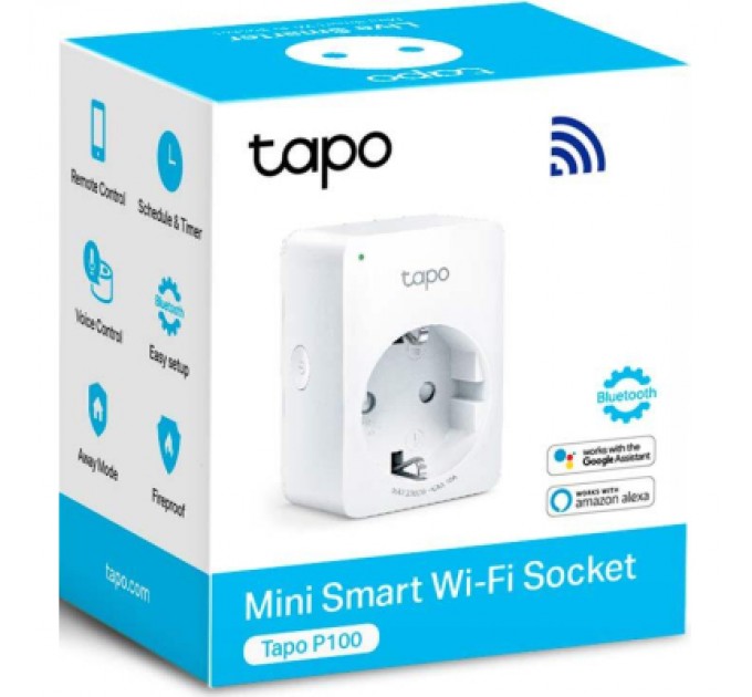 TP-Link Розумна розетка TP-Link Tapo P100M N300 BT 10A (TAPO-P100M)
