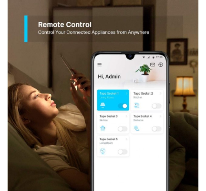 TP-Link Розумна розетка TP-Link Tapo P100M N300 BT 10A (TAPO-P100M)