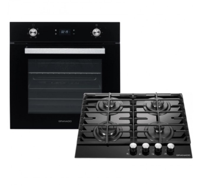 GRANADO Комплект вбудованої техніки GRANADO GEO 62-1310 black + GGH 62-104 black glass