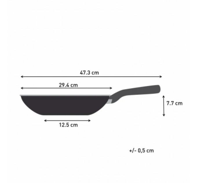 Tefal Сковорода Tefal ВОК Hard Stone 28 см, алюміній, бакеліт, сірий (D4561932)