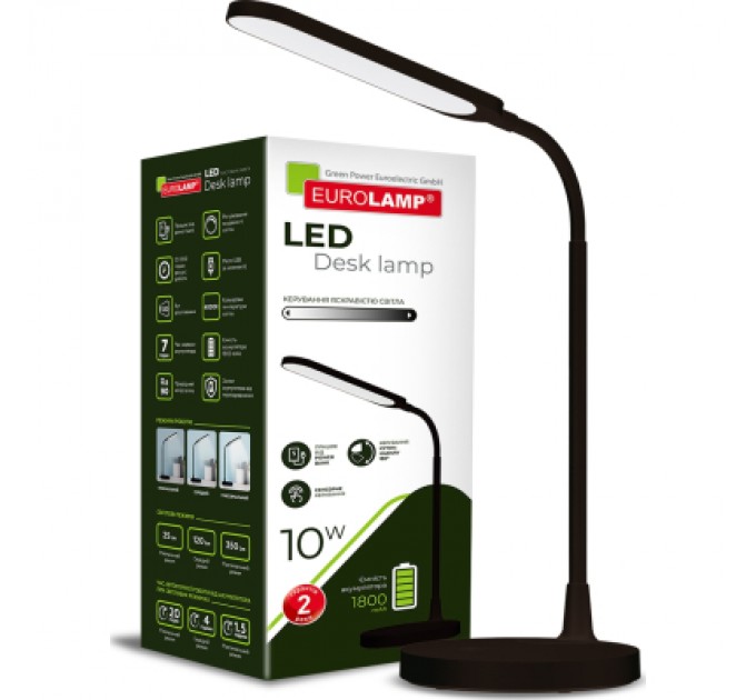 Eurolamp Настільна лампа Eurolamp LED 10W 350lm 4000K 1800mAh (LED-TLB-10W(black))