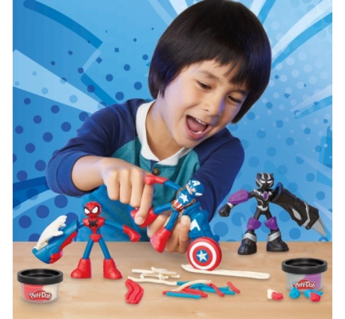 Hasbro Набір для творчості Hasbro Play-Doh Marvel Пригоди героїв з масою для ліплення (G0333)