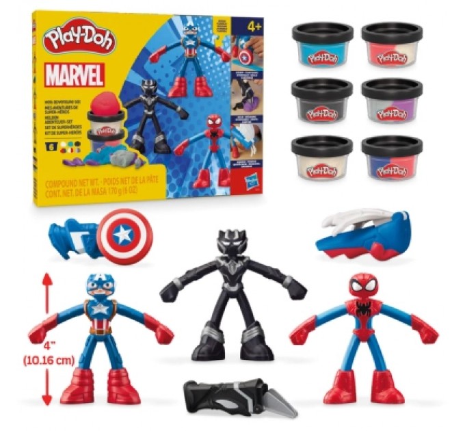 Hasbro Набір для творчості Hasbro Play-Doh Marvel Пригоди героїв з масою для ліплення (G0333)