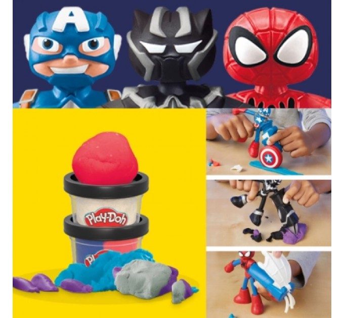 Hasbro Набір для творчості Hasbro Play-Doh Marvel Пригоди героїв з масою для ліплення (G0333)