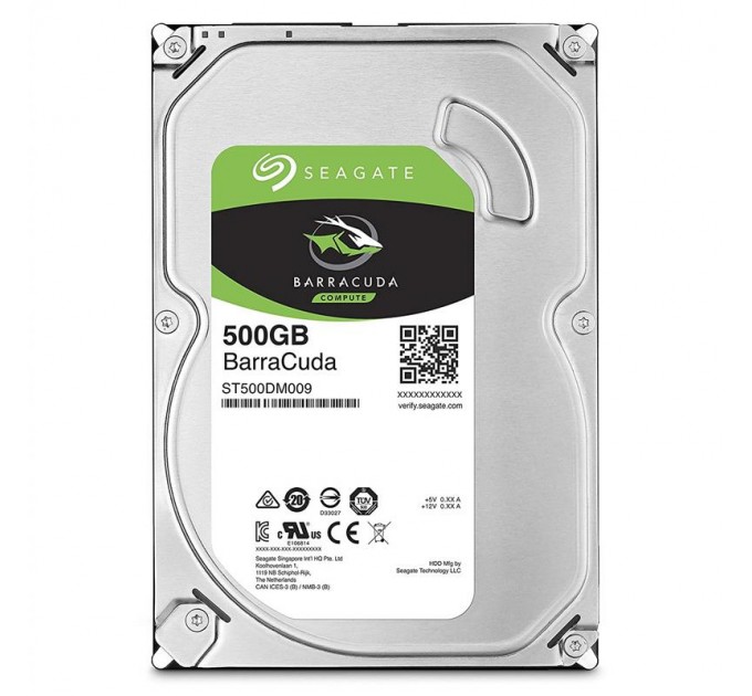 Seagate_ Накопичувач HDD SATA  500GB Seagate BarraCuda 7200rpm 32MB (ST500DM009) Refurbished