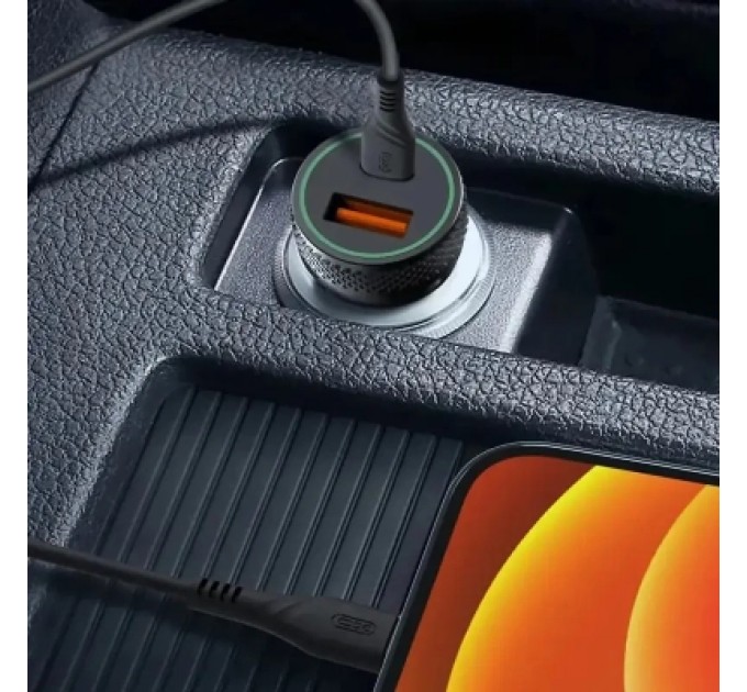 XO Зарядний пристрій XO 1xUSB QC3.0 + 1xUSB-C PD18W black (CC33-BK)