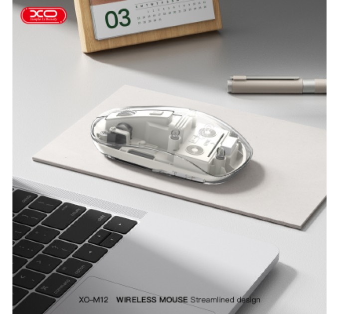 XO Мишка XO M12 Wireless Transparent/White (M12 White)
