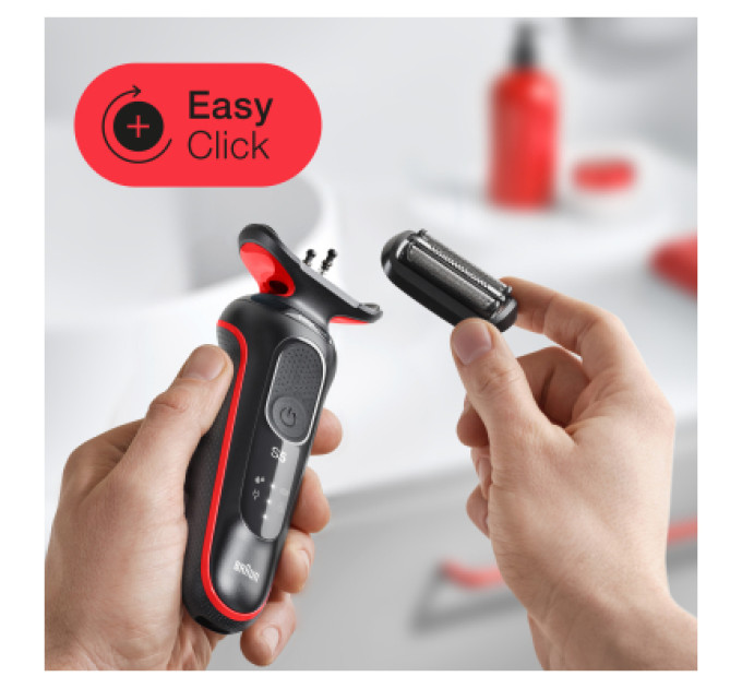 Braun Електробритва Braun Series 5 51-R1000s BLACK / RED