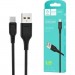Denmen Дата кабель USB 2.0 AM to Micro 5P 1.0m 2.4A silicone black Denmen (DM-D01V-BK)