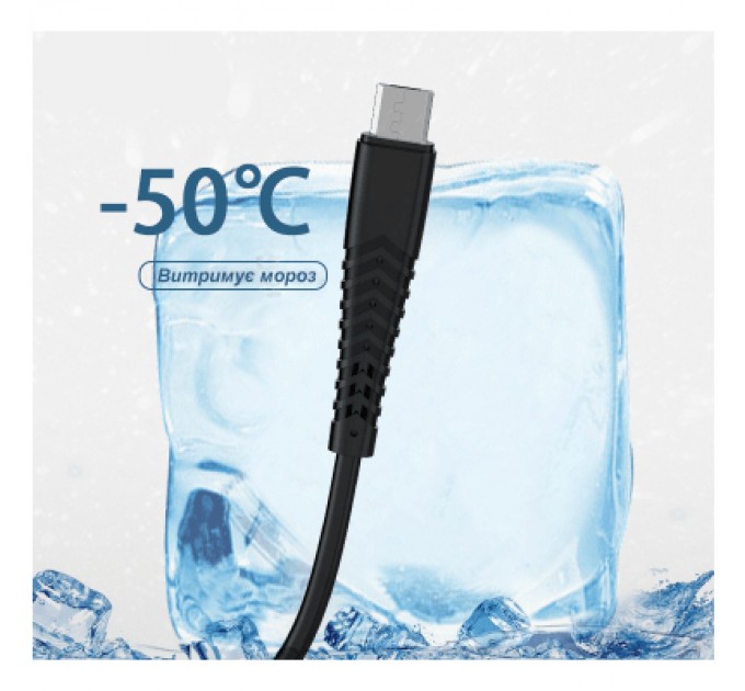 Denmen Дата кабель USB 2.0 AM to USB-C 1.0m 2.4A silicone black Denmen (DM-D42T-BK)