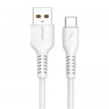 Denmen Дата кабель USB 2.0 AM to USB-C 1.0m 2.4A silicone white Denmen (DM-D42T-WH)