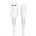 Denmen Дата кабель USB 2.0 AM to USB-C 1.0m 2.4A silicone white Denmen (DM-D42T-WH)