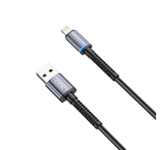 XO Дата кабель USB 2.0 AM to Lightning 1.0m 2.4A black XO (NB215-L-1-BK)