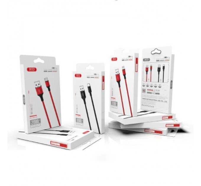 XO Дата кабель USB 2.0 AM to Micro 5P 2.0m 1.5A braided black XO (NB143-M2-BK)