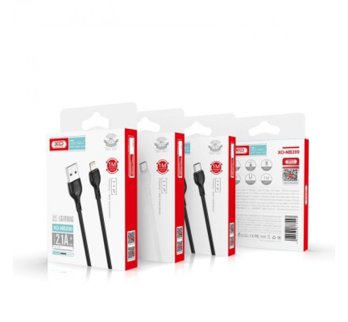 XO Дата кабель USB 2.0 AM to Micro 5P 1.0m 2.1A black XO (NB200-M-BK)