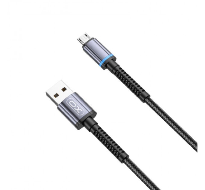 XO Дата кабель USB 2.0 AM to Micro 5P 1.0m 2.4A black XO (NB215-M-BK)