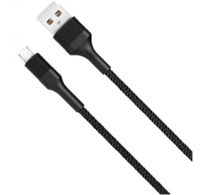 XO Дата кабель USB 2.0 AM to Micro 5P 1.0m 2.1A black XO (NB51-M-1-BK)