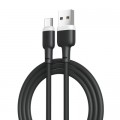 XO Дата кабель USB 2.0 AM to USB-C 1.0m 2.1A silicone black XO (NB208-TC-1-BK)